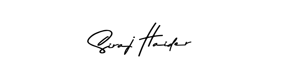 Make a beautiful signature design for name Siraj Haider. Use this online signature maker to create a handwritten signature for free. Siraj Haider signature style 9 images and pictures png