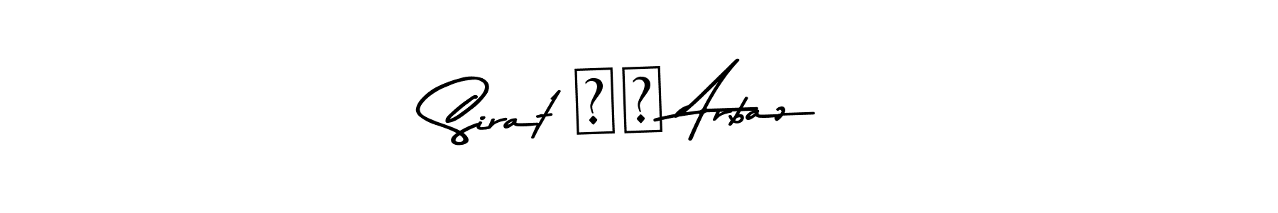 Use a signature maker to create a handwritten signature online. With this signature software, you can design (Asem Kandis PERSONAL USE) your own signature for name Sirat ❤️ Arbaz. Sirat ❤️ Arbaz signature style 9 images and pictures png