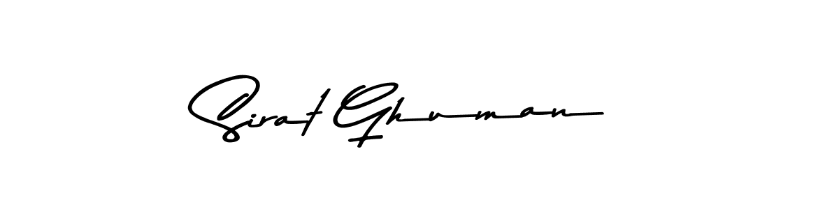 How to make Sirat Ghuman name signature. Use Asem Kandis PERSONAL USE style for creating short signs online. This is the latest handwritten sign. Sirat Ghuman signature style 9 images and pictures png