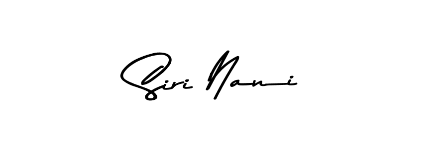 Create a beautiful signature design for name Siri Nani. With this signature (Asem Kandis PERSONAL USE) fonts, you can make a handwritten signature for free. Siri Nani signature style 9 images and pictures png