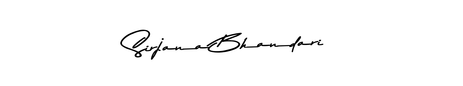 Also You can easily find your signature by using the search form. We will create Sirjana Bhandari name handwritten signature images for you free of cost using Asem Kandis PERSONAL USE sign style. Sirjana Bhandari signature style 9 images and pictures png