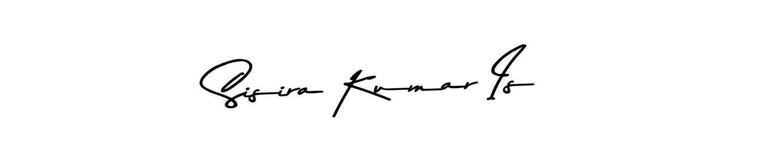 How to make Sisira Kumar Is name signature. Use Asem Kandis PERSONAL USE style for creating short signs online. This is the latest handwritten sign. Sisira Kumar Is signature style 9 images and pictures png