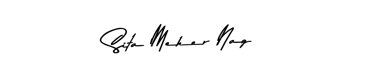 Make a beautiful signature design for name Sita Meher Nag. With this signature (Asem Kandis PERSONAL USE) style, you can create a handwritten signature for free. Sita Meher Nag signature style 9 images and pictures png