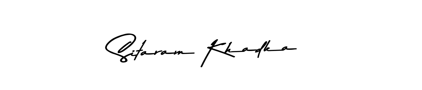 Create a beautiful signature design for name Sitaram Khadka. With this signature (Asem Kandis PERSONAL USE) fonts, you can make a handwritten signature for free. Sitaram Khadka signature style 9 images and pictures png