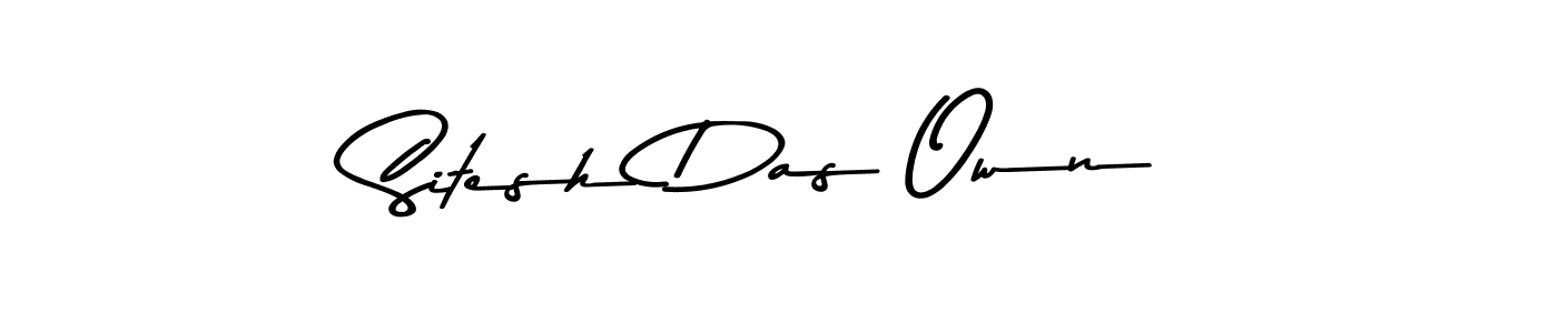 The best way (Asem Kandis PERSONAL USE) to make a short signature is to pick only two or three words in your name. The name Sitesh Das Own include a total of six letters. For converting this name. Sitesh Das Own signature style 9 images and pictures png