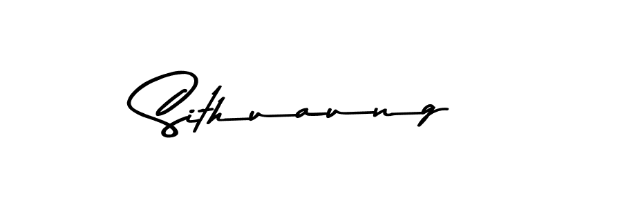 Create a beautiful signature design for name Sithuaung. With this signature (Asem Kandis PERSONAL USE) fonts, you can make a handwritten signature for free. Sithuaung signature style 9 images and pictures png