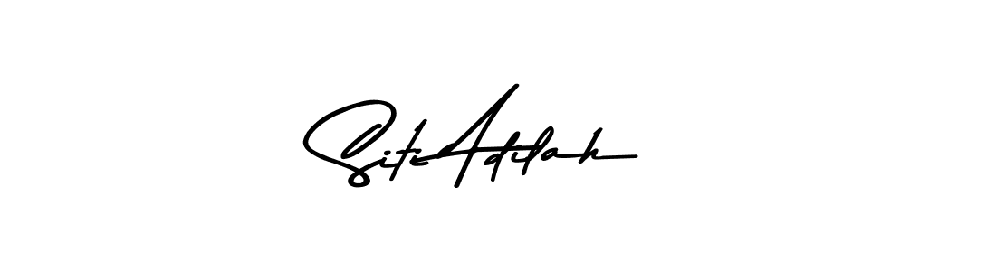 How to make Siti Adilah name signature. Use Asem Kandis PERSONAL USE style for creating short signs online. This is the latest handwritten sign. Siti Adilah signature style 9 images and pictures png
