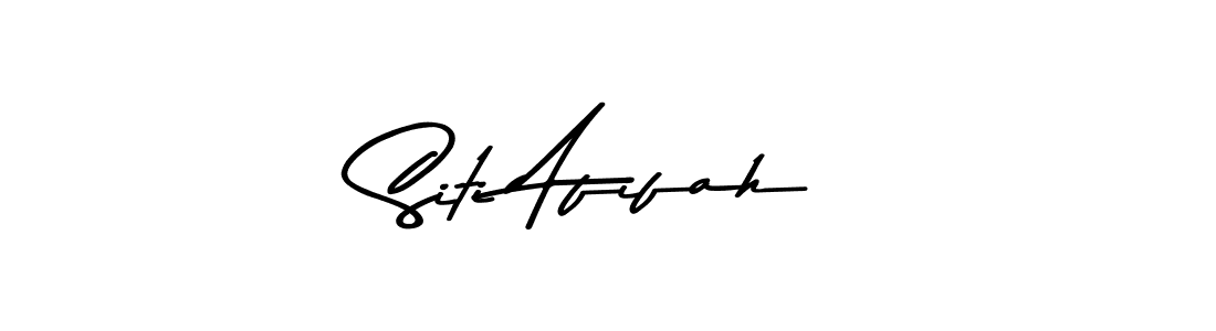 Siti Afifah stylish signature style. Best Handwritten Sign (Asem Kandis PERSONAL USE) for my name. Handwritten Signature Collection Ideas for my name Siti Afifah. Siti Afifah signature style 9 images and pictures png