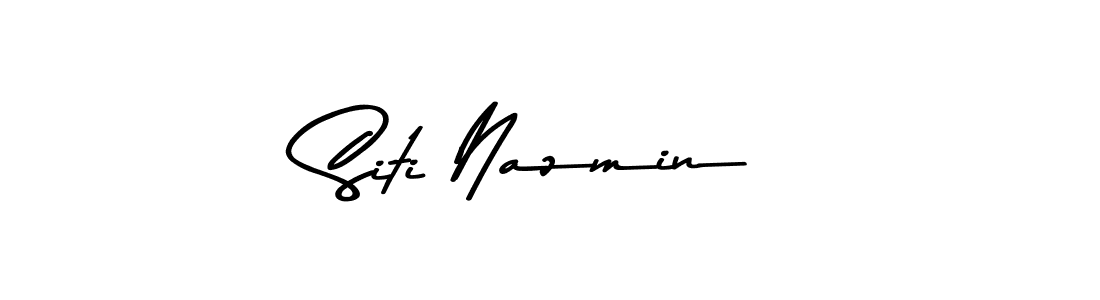 Design your own signature with our free online signature maker. With this signature software, you can create a handwritten (Asem Kandis PERSONAL USE) signature for name Siti Nazmin. Siti Nazmin signature style 9 images and pictures png
