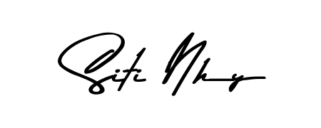 Practice writing Siti Nhy with the flow of Asem Kandis PERSONAL USE lettering. A fantastic source of inspiration for developing your personal signature style. Siti Nhy signature style 9 images and pictures png