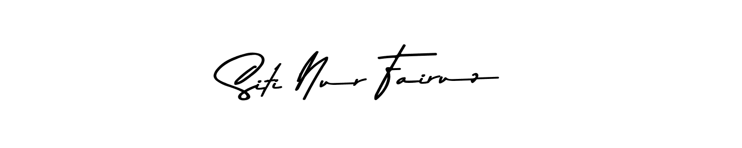 Create a beautiful signature design for name Siti Nur Fairuz. With this signature (Asem Kandis PERSONAL USE) fonts, you can make a handwritten signature for free. Siti Nur Fairuz signature style 9 images and pictures png