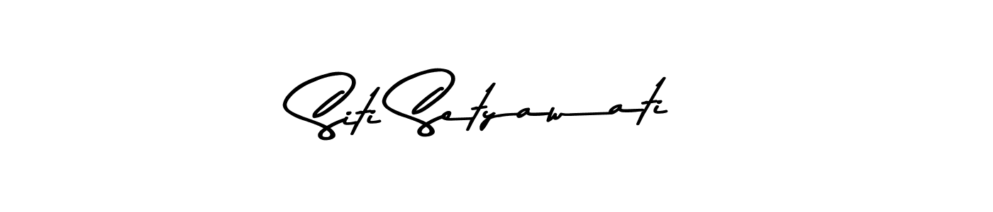 Create a beautiful signature design for name Siti Setyawati. With this signature (Asem Kandis PERSONAL USE) fonts, you can make a handwritten signature for free. Siti Setyawati signature style 9 images and pictures png