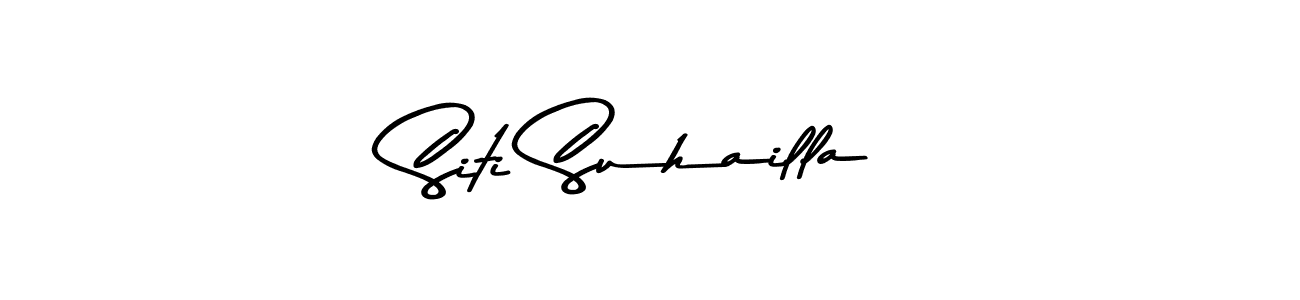 You should practise on your own different ways (Asem Kandis PERSONAL USE) to write your name (Siti Suhailla) in signature. don't let someone else do it for you. Siti Suhailla signature style 9 images and pictures png