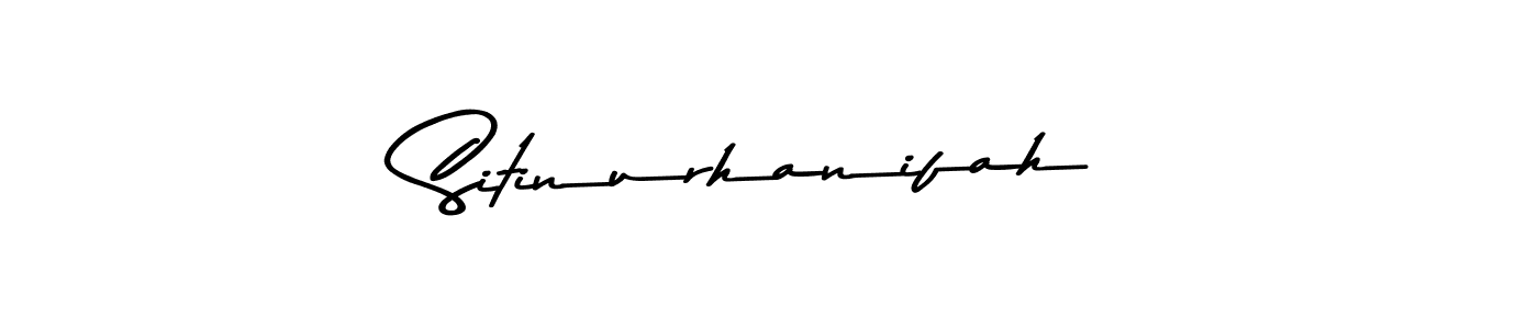 Make a beautiful signature design for name Sitinurhanifah. With this signature (Asem Kandis PERSONAL USE) style, you can create a handwritten signature for free. Sitinurhanifah signature style 9 images and pictures png
