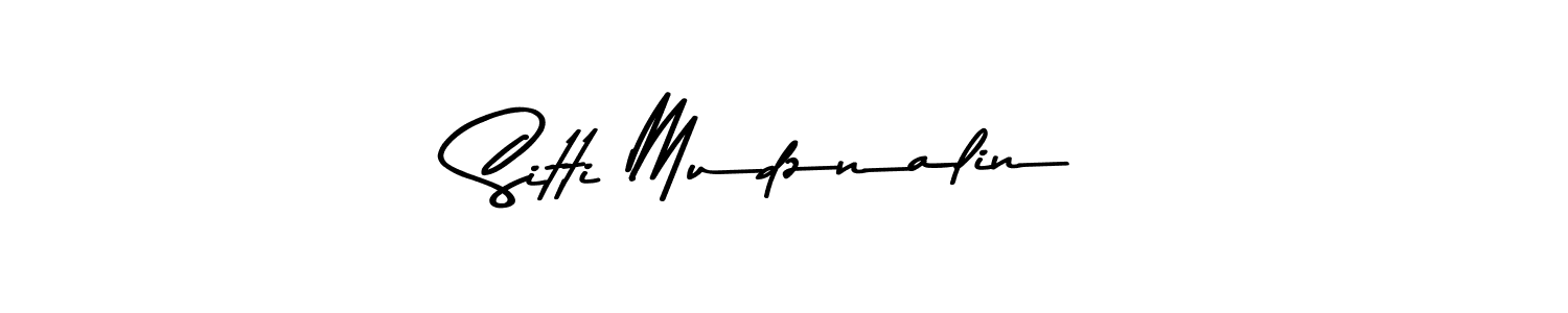 Use a signature maker to create a handwritten signature online. With this signature software, you can design (Asem Kandis PERSONAL USE) your own signature for name Sitti Mudznalin. Sitti Mudznalin signature style 9 images and pictures png