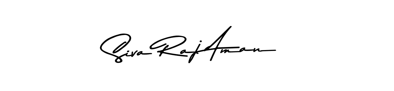 Create a beautiful signature design for name Siva Raj Aman. With this signature (Asem Kandis PERSONAL USE) fonts, you can make a handwritten signature for free. Siva Raj Aman signature style 9 images and pictures png