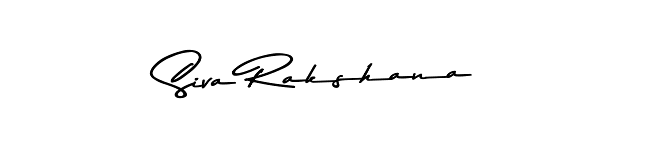 How to make Siva Rakshana name signature. Use Asem Kandis PERSONAL USE style for creating short signs online. This is the latest handwritten sign. Siva Rakshana signature style 9 images and pictures png