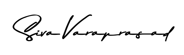 A classic penmanship look for Siva Varaprasad. The Asem Kandis PERSONAL USE font brings timeless elegance and confidence to every signed document. Siva Varaprasad signature style 9 images and pictures png