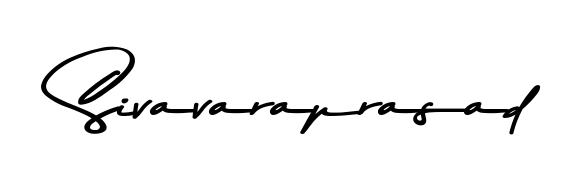Discover how Sivavaraprasad looks in an executive cursive font (Asem Kandis PERSONAL USE). Perfect for legal documents, invoices, and certificates. Sivavaraprasad signature style 9 images and pictures png
