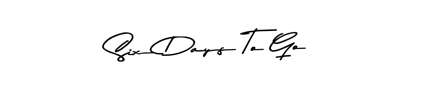 This is the best signature style for the Six Days To Go name. Also you like these signature font (Asem Kandis PERSONAL USE). Mix name signature. Six Days To Go signature style 9 images and pictures png