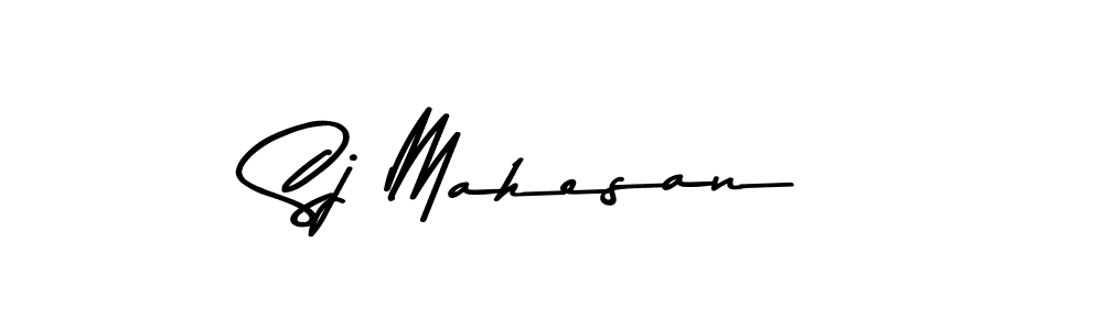 Create a beautiful signature design for name Sj Mahesan. With this signature (Asem Kandis PERSONAL USE) fonts, you can make a handwritten signature for free. Sj Mahesan signature style 9 images and pictures png