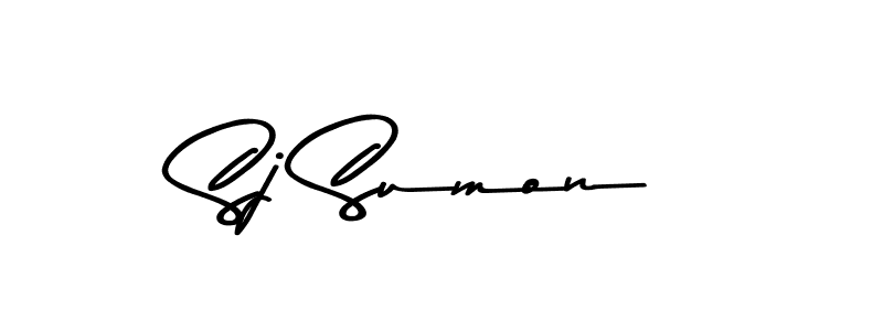 Design your own signature with our free online signature maker. With this signature software, you can create a handwritten (Asem Kandis PERSONAL USE) signature for name Sj Sumon. Sj Sumon signature style 9 images and pictures png