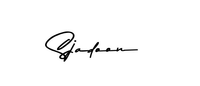 Use a signature maker to create a handwritten signature online. With this signature software, you can design (Asem Kandis PERSONAL USE) your own signature for name Sjadoon. Sjadoon signature style 9 images and pictures png
