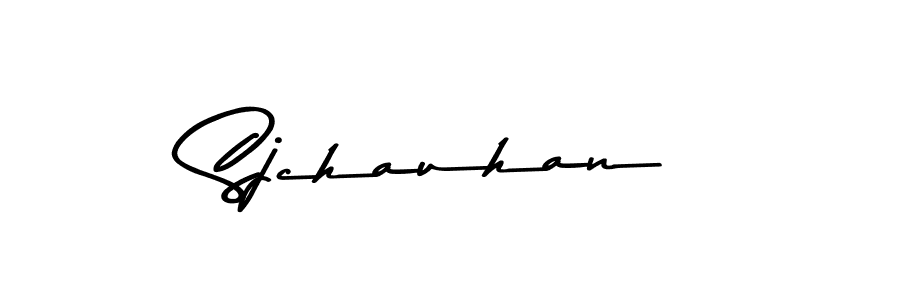 How to make Sjchauhan name signature. Use Asem Kandis PERSONAL USE style for creating short signs online. This is the latest handwritten sign. Sjchauhan signature style 9 images and pictures png
