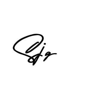 Create a beautiful signature design for name Sjg. With this signature (Asem Kandis PERSONAL USE) fonts, you can make a handwritten signature for free. Sjg signature style 9 images and pictures png