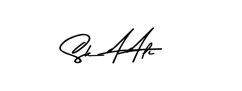 Sk A Ali stylish signature style. Best Handwritten Sign (Asem Kandis PERSONAL USE) for my name. Handwritten Signature Collection Ideas for my name Sk A Ali. Sk A Ali signature style 9 images and pictures png