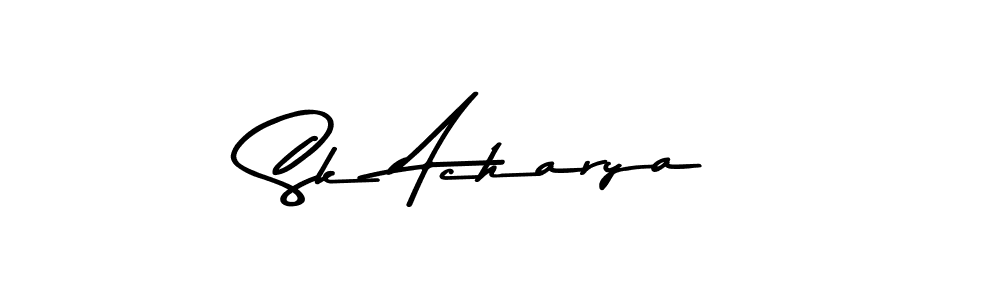 How to make Sk Acharya name signature. Use Asem Kandis PERSONAL USE style for creating short signs online. This is the latest handwritten sign. Sk Acharya signature style 9 images and pictures png