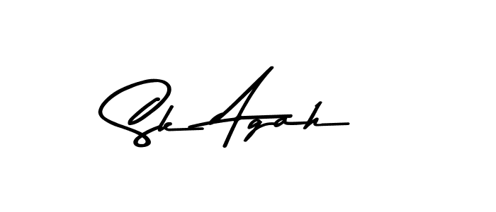 Make a beautiful signature design for name Sk Agah. Use this online signature maker to create a handwritten signature for free. Sk Agah signature style 9 images and pictures png