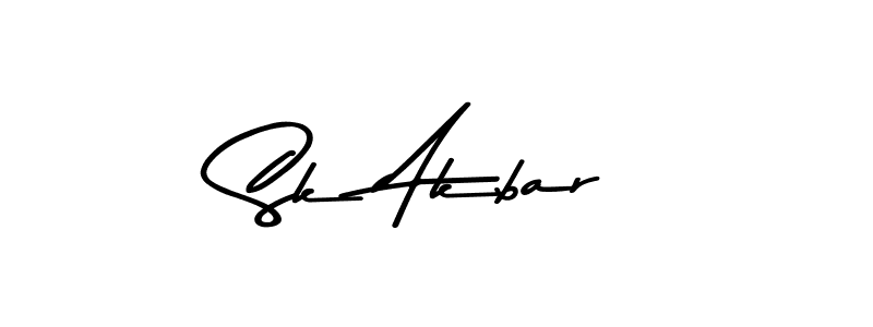 Make a beautiful signature design for name Sk Akbar. With this signature (Asem Kandis PERSONAL USE) style, you can create a handwritten signature for free. Sk Akbar signature style 9 images and pictures png