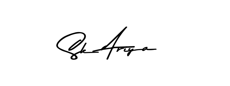 How to make Sk Ariya name signature. Use Asem Kandis PERSONAL USE style for creating short signs online. This is the latest handwritten sign. Sk Ariya signature style 9 images and pictures png