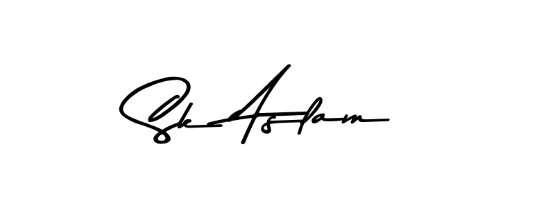 How to make Sk Aslam name signature. Use Asem Kandis PERSONAL USE style for creating short signs online. This is the latest handwritten sign. Sk Aslam signature style 9 images and pictures png