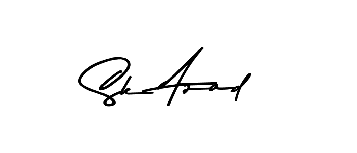 Create a beautiful signature design for name Sk Azad. With this signature (Asem Kandis PERSONAL USE) fonts, you can make a handwritten signature for free. Sk Azad signature style 9 images and pictures png