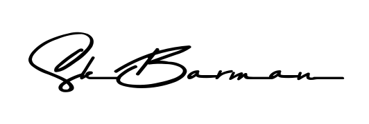 Designed for modern professionals: Sk Barman name signature crafted with Asem Kandis PERSONAL USE script. Ready for digital PDF workflows. Sk Barman signature style 9 images and pictures png