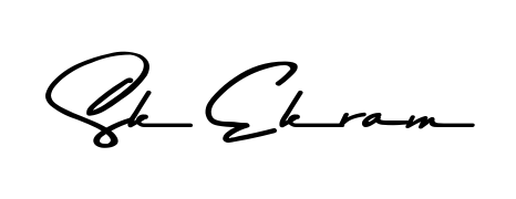 Make a beautiful signature design for name Sk Ekram. Use this online signature maker to create a handwritten signature for free. Sk Ekram signature style 9 images and pictures png