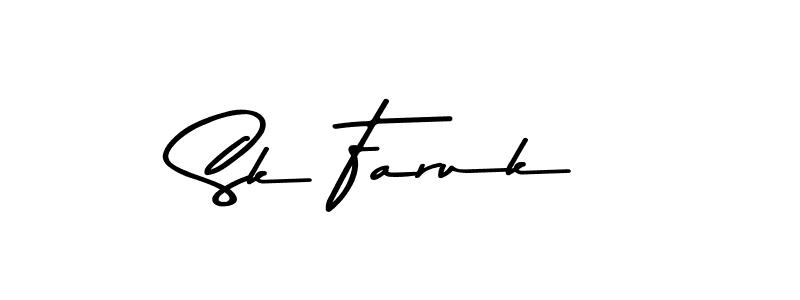 Design your own signature with our free online signature maker. With this signature software, you can create a handwritten (Asem Kandis PERSONAL USE) signature for name Sk Faruk. Sk Faruk signature style 9 images and pictures png