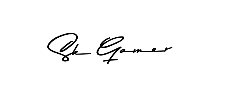 Design your own signature with our free online signature maker. With this signature software, you can create a handwritten (Asem Kandis PERSONAL USE) signature for name Sk Gamer. Sk Gamer signature style 9 images and pictures png