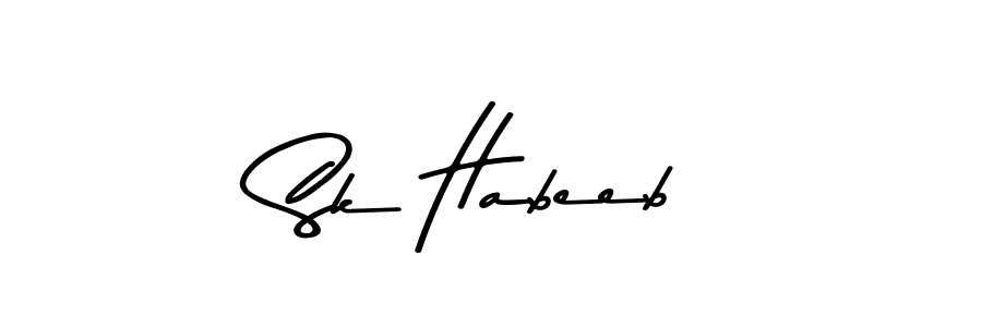 if you are searching for the best signature style for your name Sk Habeeb. so please give up your signature search. here we have designed multiple signature styles  using Asem Kandis PERSONAL USE. Sk Habeeb signature style 9 images and pictures png