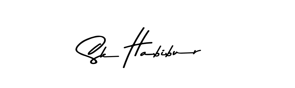 The best way (Asem Kandis PERSONAL USE) to make a short signature is to pick only two or three words in your name. The name Sk Habibur include a total of six letters. For converting this name. Sk Habibur signature style 9 images and pictures png