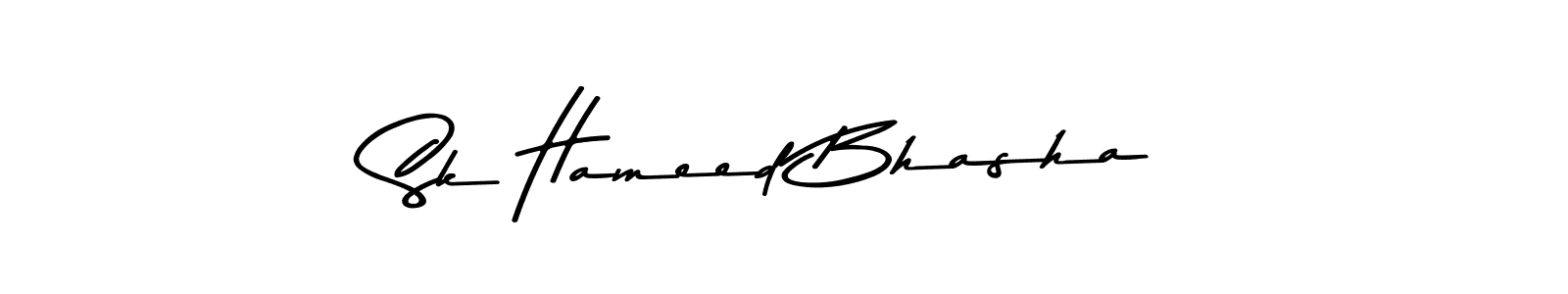 Create a beautiful signature design for name Sk Hameed Bhasha. With this signature (Asem Kandis PERSONAL USE) fonts, you can make a handwritten signature for free. Sk Hameed Bhasha signature style 9 images and pictures png