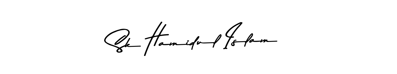 How to make Sk Hamidul Islam name signature. Use Asem Kandis PERSONAL USE style for creating short signs online. This is the latest handwritten sign. Sk Hamidul Islam signature style 9 images and pictures png