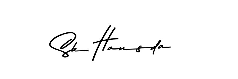 Create a beautiful signature design for name Sk Hansda. With this signature (Asem Kandis PERSONAL USE) fonts, you can make a handwritten signature for free. Sk Hansda signature style 9 images and pictures png