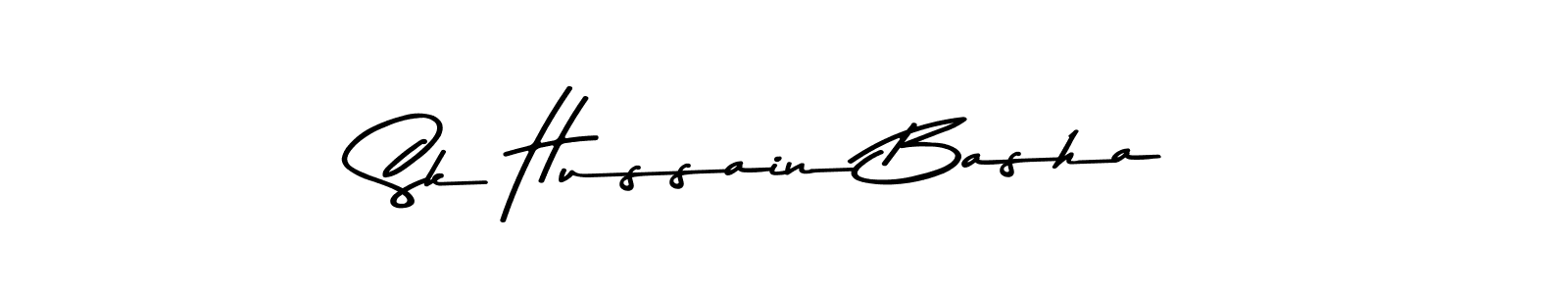 Sk Hussain Basha stylish signature style. Best Handwritten Sign (Asem Kandis PERSONAL USE) for my name. Handwritten Signature Collection Ideas for my name Sk Hussain Basha. Sk Hussain Basha signature style 9 images and pictures png