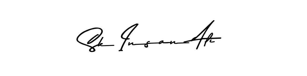 Create a beautiful signature design for name Sk Insan Ali. With this signature (Asem Kandis PERSONAL USE) fonts, you can make a handwritten signature for free. Sk Insan Ali signature style 9 images and pictures png