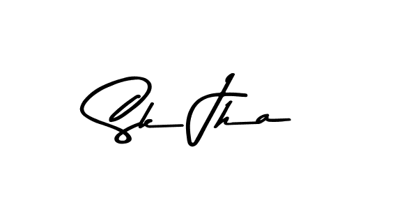 Make a beautiful signature design for name Sk Jha. With this signature (Asem Kandis PERSONAL USE) style, you can create a handwritten signature for free. Sk Jha signature style 9 images and pictures png