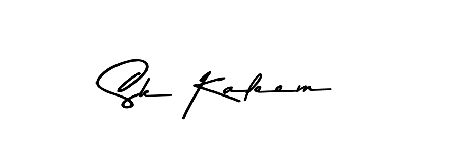 Create a beautiful signature design for name Sk Kaleem. With this signature (Asem Kandis PERSONAL USE) fonts, you can make a handwritten signature for free. Sk Kaleem signature style 9 images and pictures png