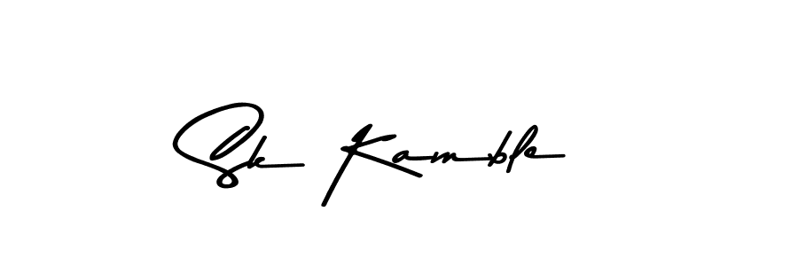 You should practise on your own different ways (Asem Kandis PERSONAL USE) to write your name (Sk Kamble) in signature. don't let someone else do it for you. Sk Kamble signature style 9 images and pictures png